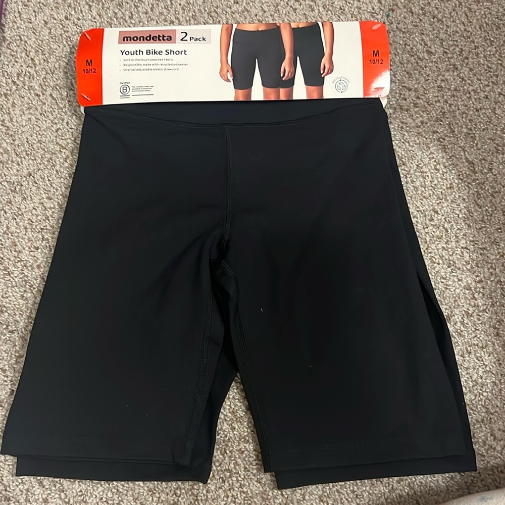 Mondetta 2 Pack Youth Bike Short Medium 10/12